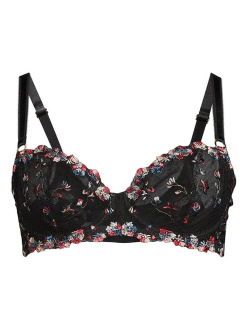 Sofia Intimates by Sofia Vergara, bra , black w/floral, 36D